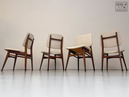 Zes vintage eetkamerstoelen - Louis van Teeffelen