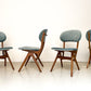 Vier vintage eetkamerstoelen (Eden) - Louis van Teeffelen