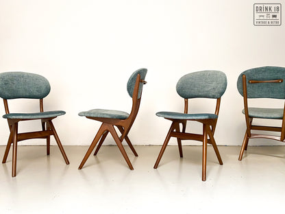 Vier vintage eetkamerstoelen (Eden) - Louis van Teeffelen