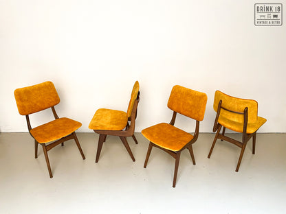 Vier vintage eetkamerstoelen (Sun) - Louis van Teeffelen