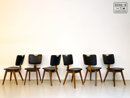Vintage - Zes Eetkamerstoelen