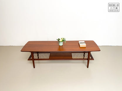 Vintage Rotan Salontafel - Louis van Teeffelen
