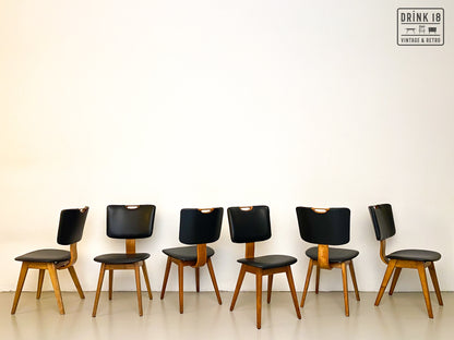 Vintage - Zes Eetkamerstoelen