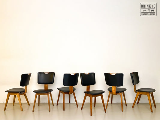 Vintage - Zes Eetkamerstoelen