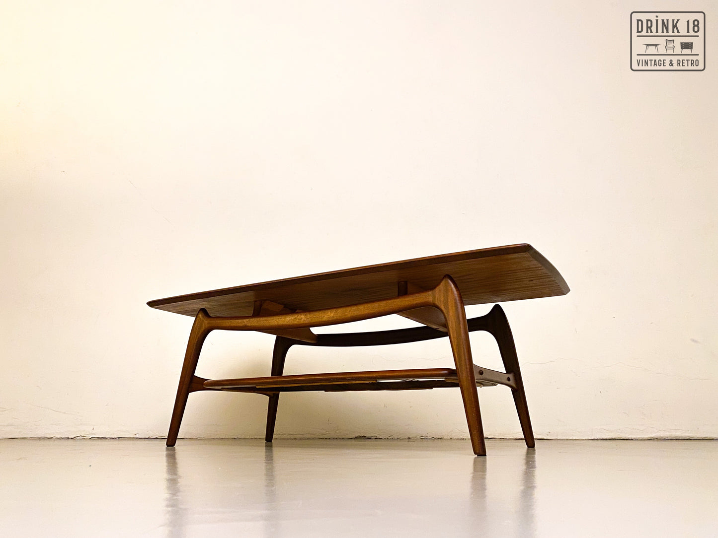 Vintage Rotan Salontafel - Louis van Teeffelen