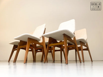 Zes vintage eetkamerstoelen - Louis van Teeffelen
