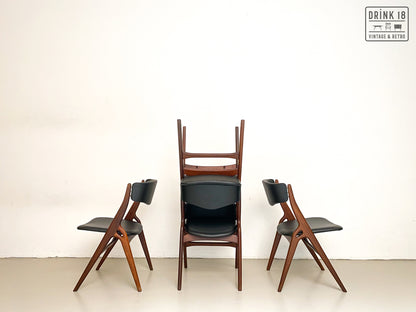 Vier vintage Aska stoelen - Louis van Teeffelen