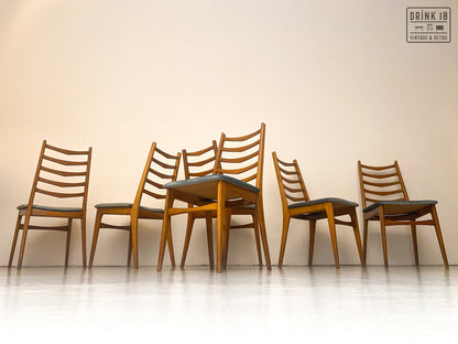 Vintage - Zes eetkamerstoelen
