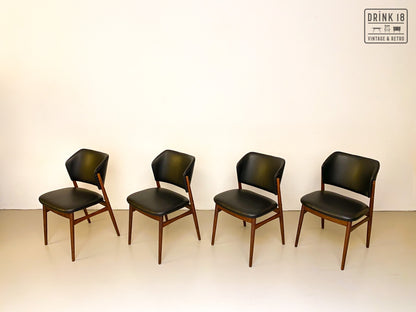 Zes eetkamerstoelen (Zwarte skai) - Spahn Stadtlohn