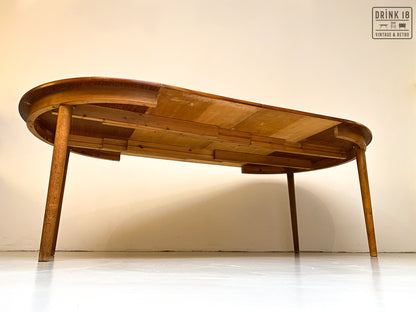 Vintage - Verlengbare ronde eettafel XXL