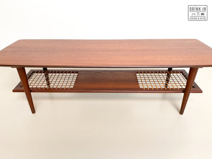 Vintage Rotan Salontafel - Louis van Teeffelen