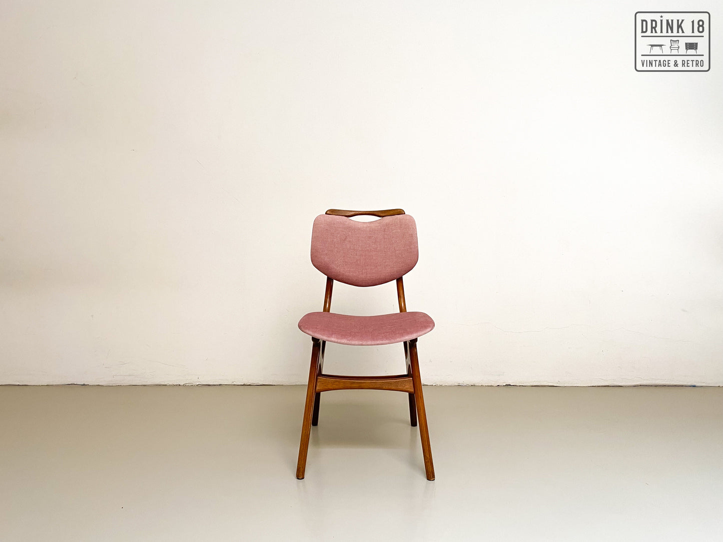 Set van Vier vintage eetkamerstoelen (oudroze) - Pynock Wierden