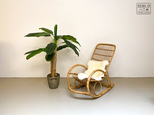 Vintage - Rotan Schommelstoel