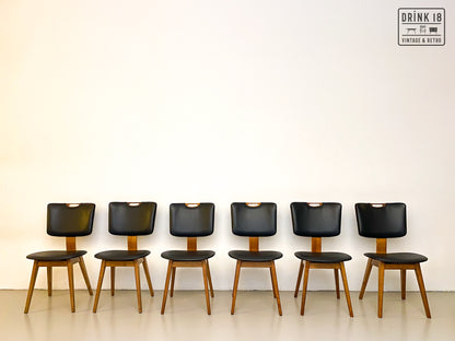 Vintage - Zes Eetkamerstoelen