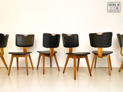Vintage - Zes Eetkamerstoelen