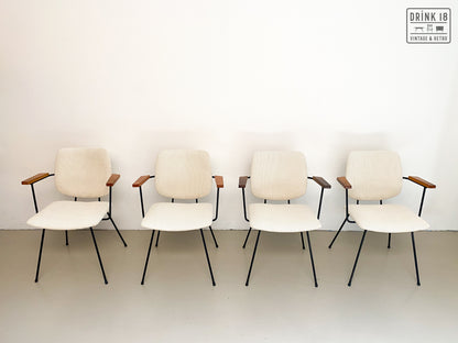 Vier Kembo Eetkamerstoelen - Wim Rietveld