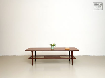 Vintage Rotan Salontafel - Louis van Teeffelen