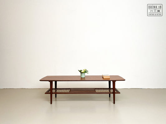 Vintage Rotan Salontafel - Louis van Teeffelen