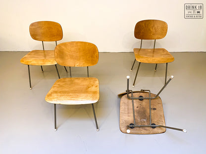 Set van vier Eetkamerstoelen - Gispen 116