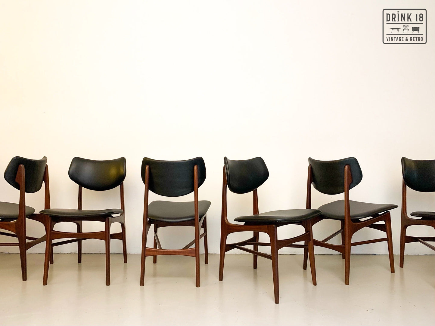 Zes vintage Hamar stoelen - Louis van Teeffelen
