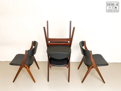 Vier vintage Aska stoelen - Louis van Teeffelen