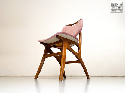 Set van Vier vintage eetkamerstoelen (oudroze) - Pynock Wierden