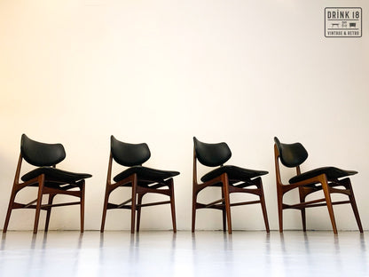 Zes vintage Hamar stoelen - Louis van Teeffelen