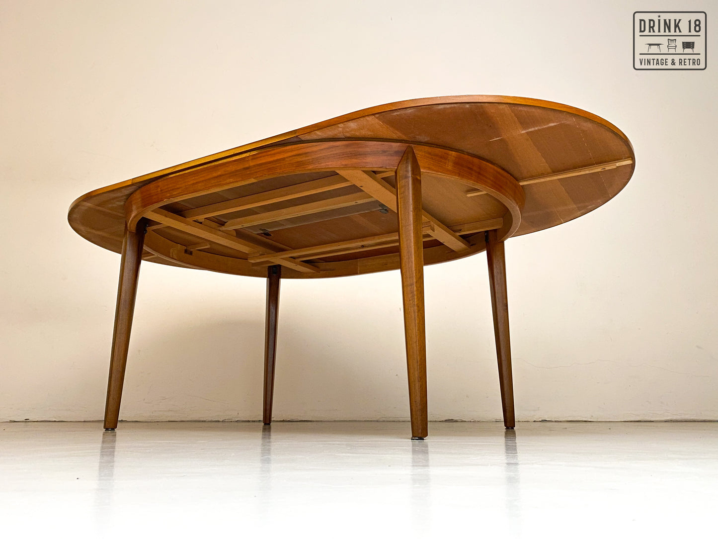 Vintage - Verlengbare ovale eettafel XL