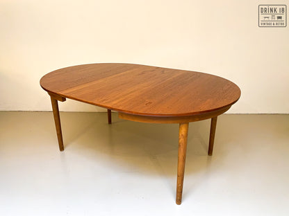 Vintage - Verlengbare ronde eettafel XXL